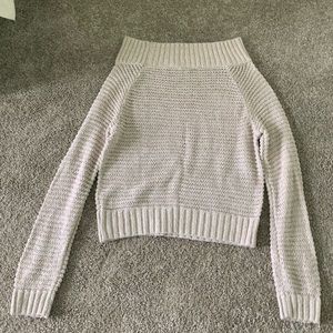 off-the-shoulder sweater